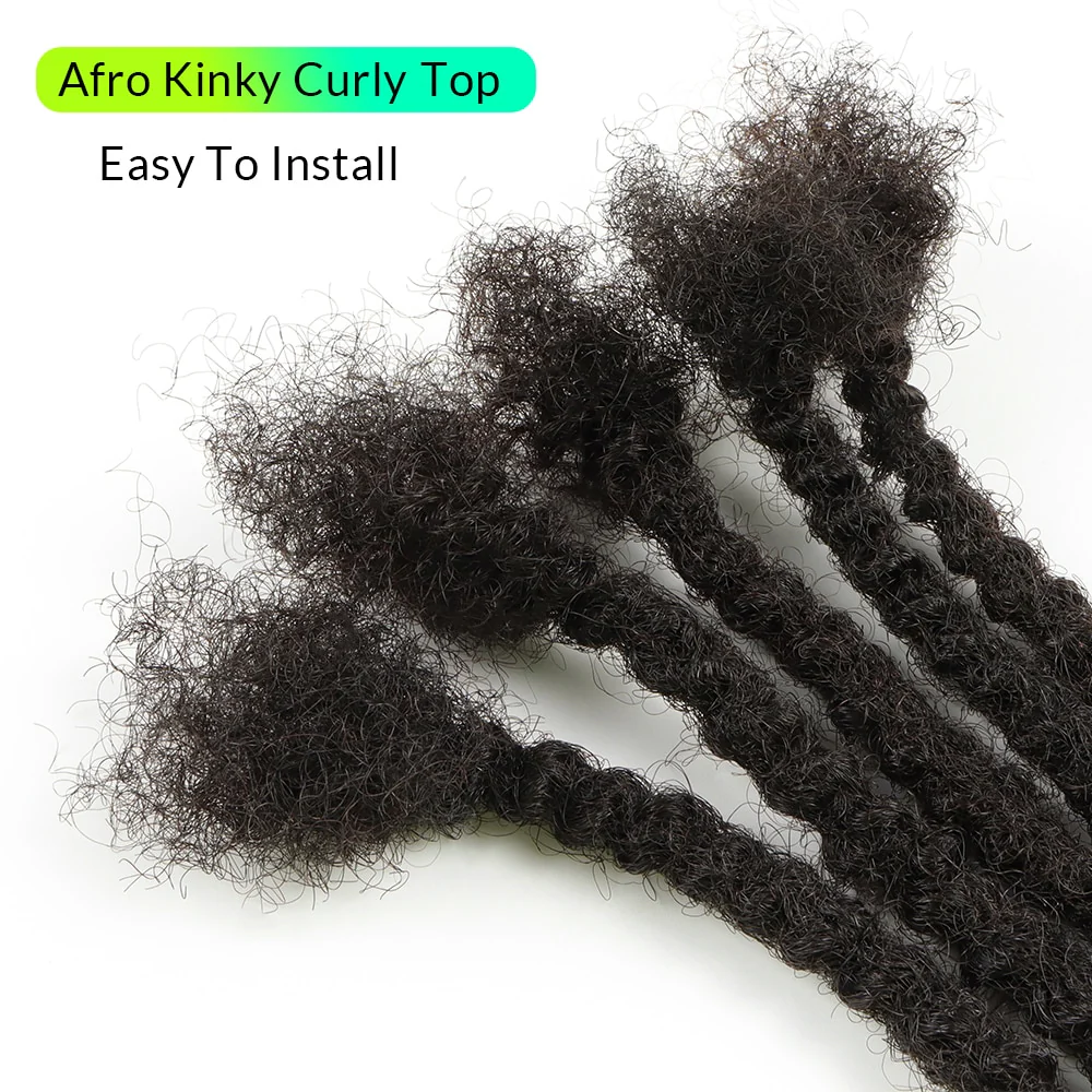 100% Human Hair Texture Locs Dreadlocks Extensions | Coiled Tips Locs - Image 7