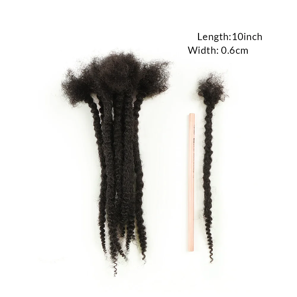 100% Human Hair Texture Locs Dreadlocks Extensions | Coiled Tips Locs - Image 9