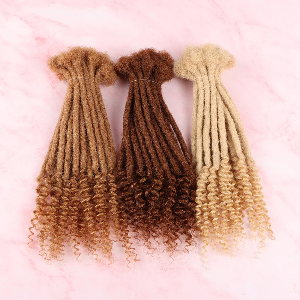 Curly Ends Locs |100% Human Hair Curly Ends Dreads Loc Extension - Image 16