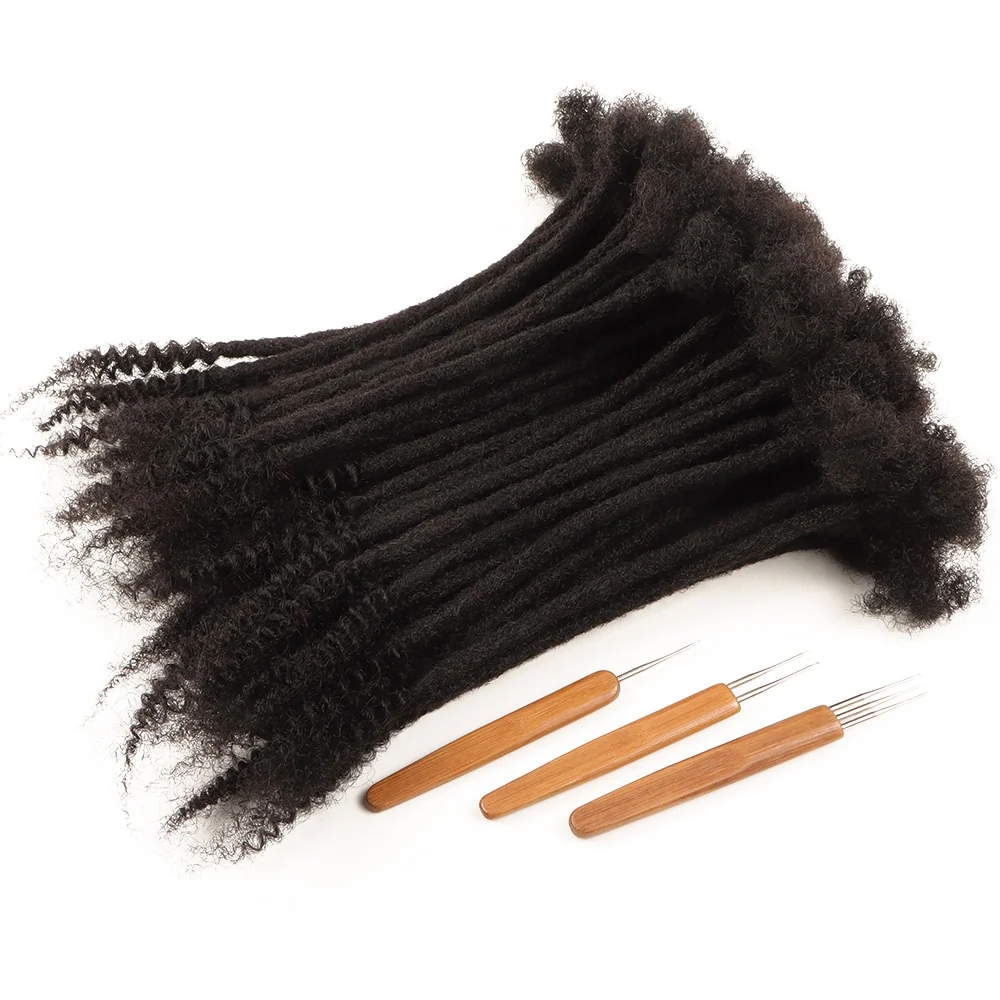 Curly Ends Locs |Human Hair Dreads Extensions - Image 11