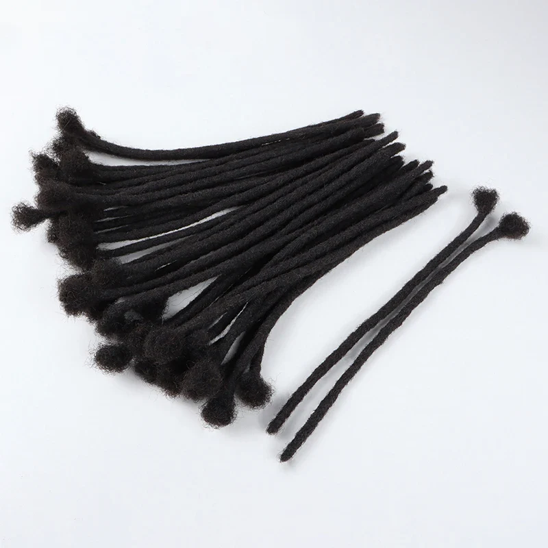 Locsoflove 0.2cm 0.4cm 0.6cm 0.8cm Dread Locks Crochet Hair 100% Real Human Hair Handmade Mirco Dreadlocks Extension For Men Women - Image 4