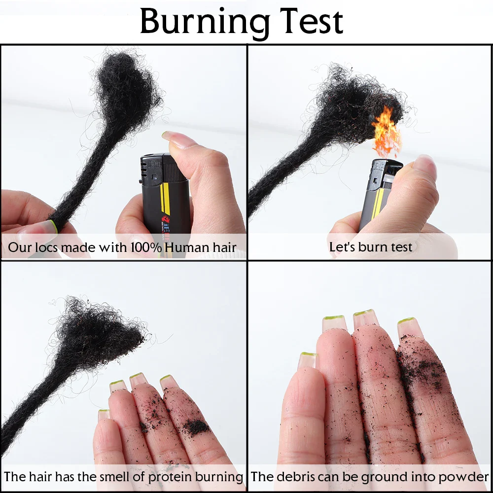 Locsoflove 100% Human Hair Dreadlocks Locks Extension Locs Rastas Humano Black Man - Image 6