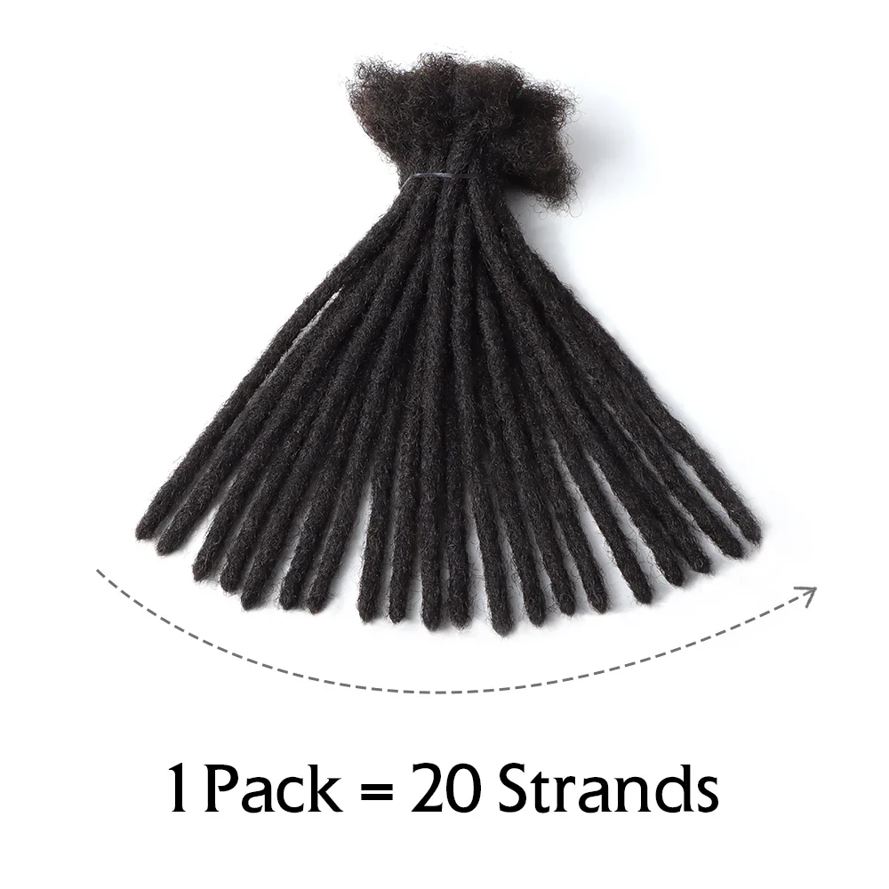 Locsoflove 100% Human Hair Dreadlocks Locks Extension Locs Rastas Humano Black Man - Image 3