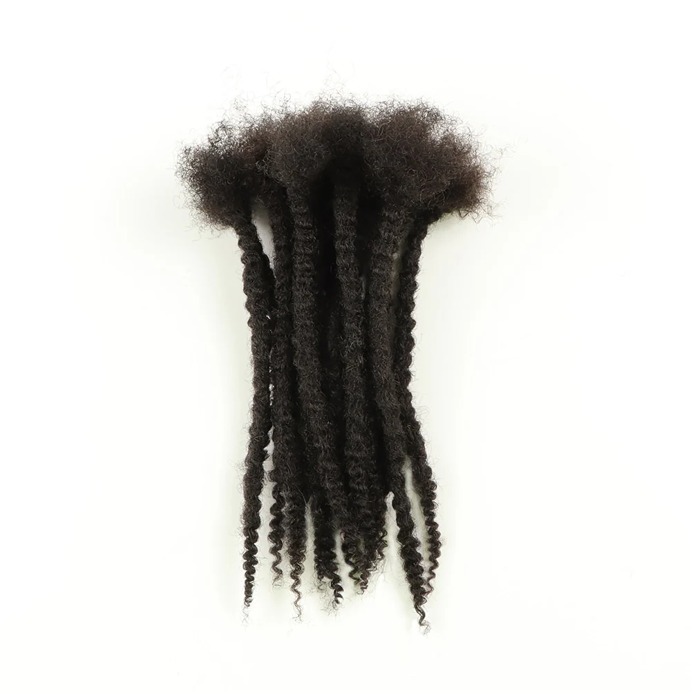 New Arrivals Human Hair Soft Textured Curly Ends Handmade Dreadlock Extensions - Image 3