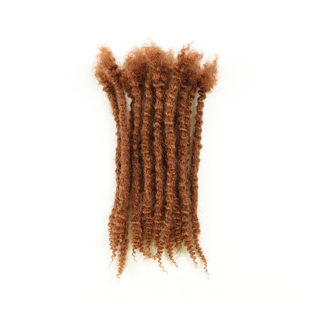 New Arrivals Human Hair Soft Textured Curly Ends Handmade Dreadlock Extensions - Image 5