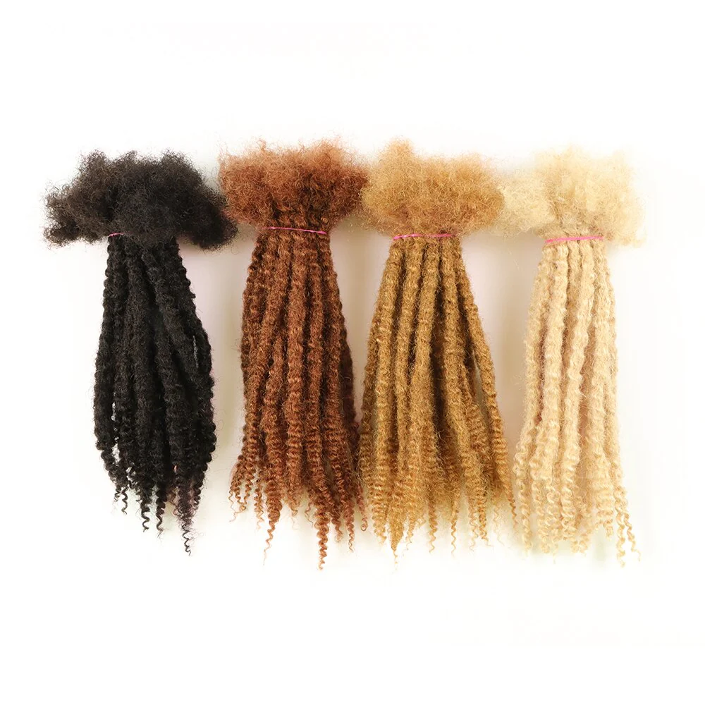 New Arrivals Human Hair Soft Textured Curly Ends Handmade Dreadlock Extensions - Image 6