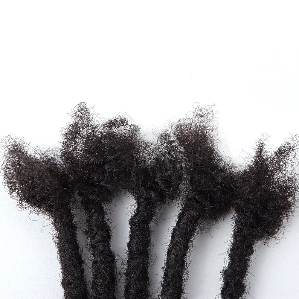 New Arrivals Human Hair Soft Textured Curly Ends Handmade Dreadlock Extensions - Image 7