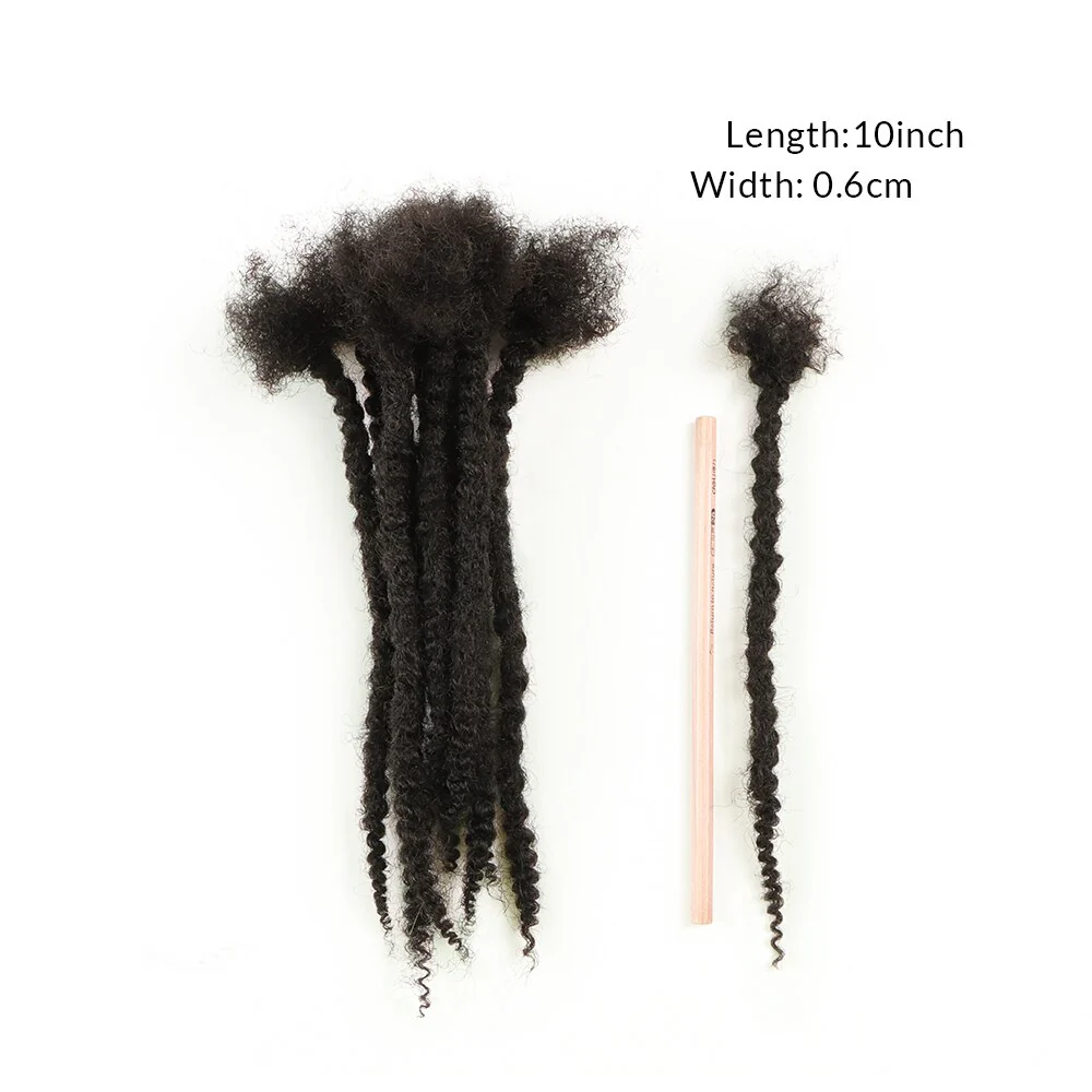 New Arrivals Human Hair Soft Textured Curly Ends Handmade Dreadlock Extensions - Image 8
